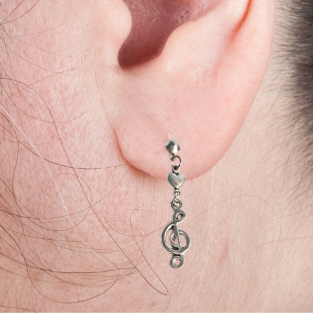 Treble Clef Charm Earrings